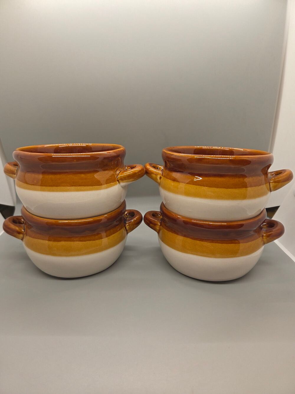 NEW Kook French Onion Soup Crocks with Handles 16oz Set of 4